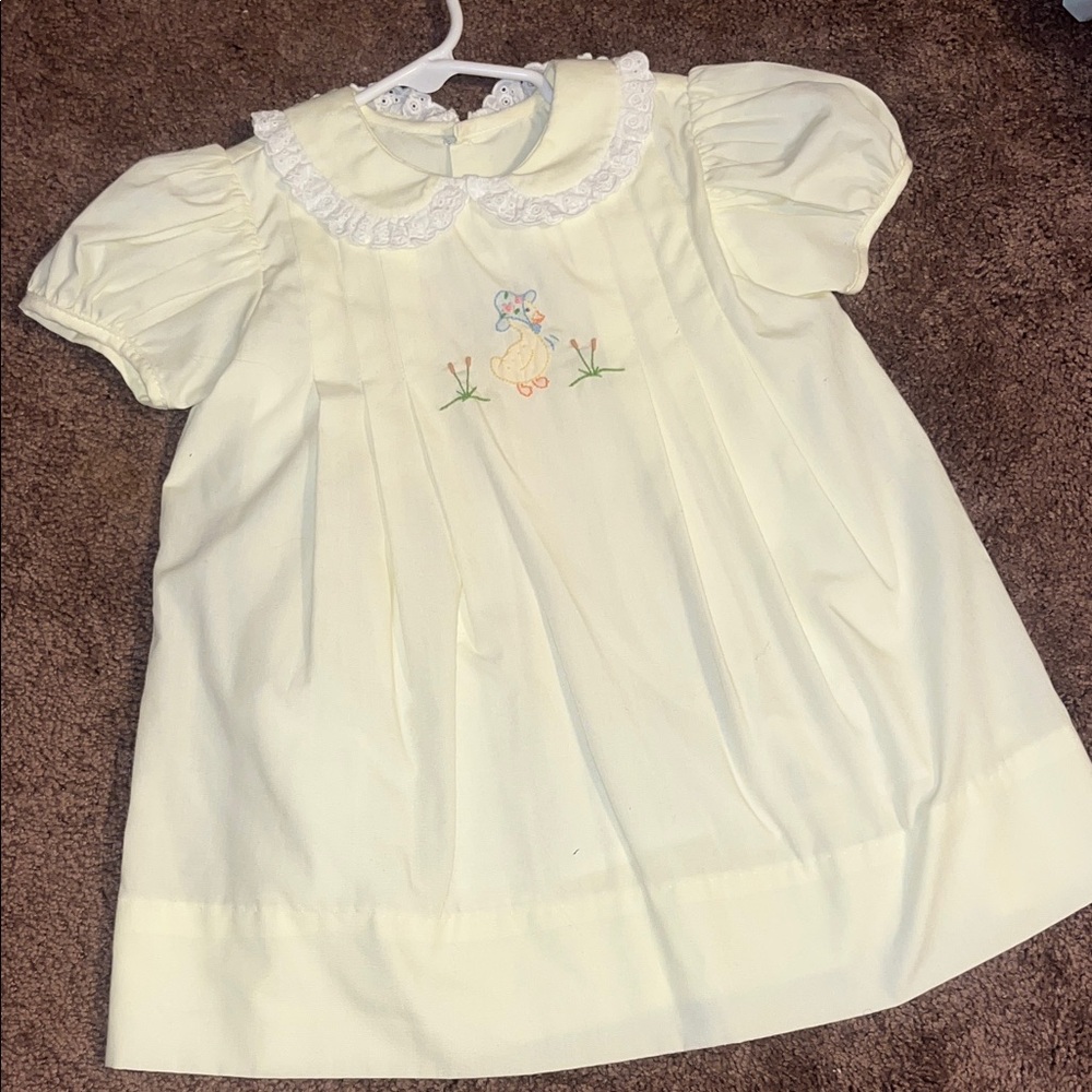 Charming Yellow Dress with Embroidered Detail